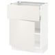 SEKTION / MAXIMERA Gabinete bajo 1 puerta 1 cajón, blanco/Veddinge blanco, 61x37x76 cm