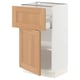 SEKTION / MAXIMERA Gabinete bajo 1 puerta 1 cajón, blanco/Vedhamn roble, 46x37x76 cm