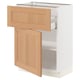 SEKTION / MAXIMERA Gabinete bajo 1 puerta 1 cajón, blanco/Vedhamn roble, 61x37x76 cm