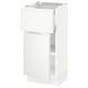 SEKTION / MAXIMERA Gabinete bajo 1 puerta 1 cajón, blanco/Voxtorp blanco mate, 38x37x76 cm