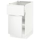 SEKTION / MAXIMERA Gabinete bajo 1 puerta 1 cajón, blanco/Voxtorp blanco mate, 46x61x76 cm
