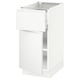 SEKTION / MAXIMERA Gabinete bajo 1 puerta 1 cajón, blanco/Voxtorp blanco mate, 38x61x76 cm