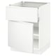 SEKTION / MAXIMERA Gabinete bajo 1 puerta 1 cajón, blanco/Voxtorp blanco mate, 61x61x76 cm