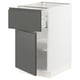 SEKTION / MAXIMERA Gabinete bajo 1 puerta 1 cajón, blanco/Voxtorp gris oscuro, 46x61x76 cm