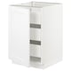 SEKTION / MAXIMERA Gabinete bajo 1 puerta 3 cajones, blanco/Axstad blanco mate, 53x61x76 cm
