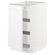 SEKTION / MAXIMERA Gabinete bajo 1 puerta 3 cajones, blanco/Axstad blanco mate, 46x61x76 cm
