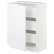 SEKTION / MAXIMERA Gabinete bajo 1 puerta 3 cajones, blanco/Axstad blanco mate, 61x37x76 cm