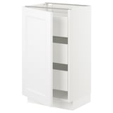 SEKTION / MAXIMERA Gabinete bajo 1 puerta 3 cajones, blanco/Axstad blanco mate, 46x37x76 cm