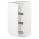SEKTION / MAXIMERA Gabinete bajo 1 puerta 3 cajones, blanco/Axstad blanco mate, 46x37x76 cm