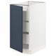 SEKTION / MAXIMERA Gabinete bajo 1 puerta 3 cajones, blanco Axstad/mate azul, 38x61x76 cm