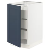 SEKTION / MAXIMERA Gabinete bajo 1 puerta 3 cajones, blanco Axstad/mate azul, 46x61x76 cm