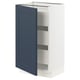 SEKTION / MAXIMERA Gabinete bajo 1 puerta 3 cajones, blanco Axstad/mate azul, 46x37x76 cm