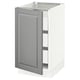SEKTION / MAXIMERA Gabinete bajo 1 puerta 3 cajones, blanco/Bodbyn gris, 46x61x76 cm