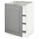 SEKTION / MAXIMERA Gabinete bajo 1 puerta 3 cajones, blanco/Bodbyn gris, 61x61x76 cm