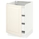 SEKTION / MAXIMERA Gabinete bajo 1 puerta 3 cajones, blanco/Bodbyn hueso, 53x61x76 cm