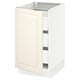 SEKTION / MAXIMERA Gabinete bajo 1 puerta 3 cajones, blanco/Bodbyn hueso, 46x61x76 cm