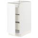 SEKTION / MAXIMERA Gabinete bajo 1 puerta 3 cajones, blanco Enköping/blanco efecto madera, 38x61x76 cm