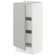 SEKTION / MAXIMERA Gabinete bajo 1 puerta 3 cajones, blanco/Havstorp gris claro, 38x37x76 cm