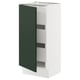 SEKTION / MAXIMERA Gabinete bajo 1 puerta 3 cajones, blanco/Havstorp Verde oscuro, 38x37x76 cm