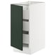 SEKTION / MAXIMERA Gabinete bajo 1 puerta 3 cajones, blanco/Havstorp Verde oscuro, 38x61x76 cm