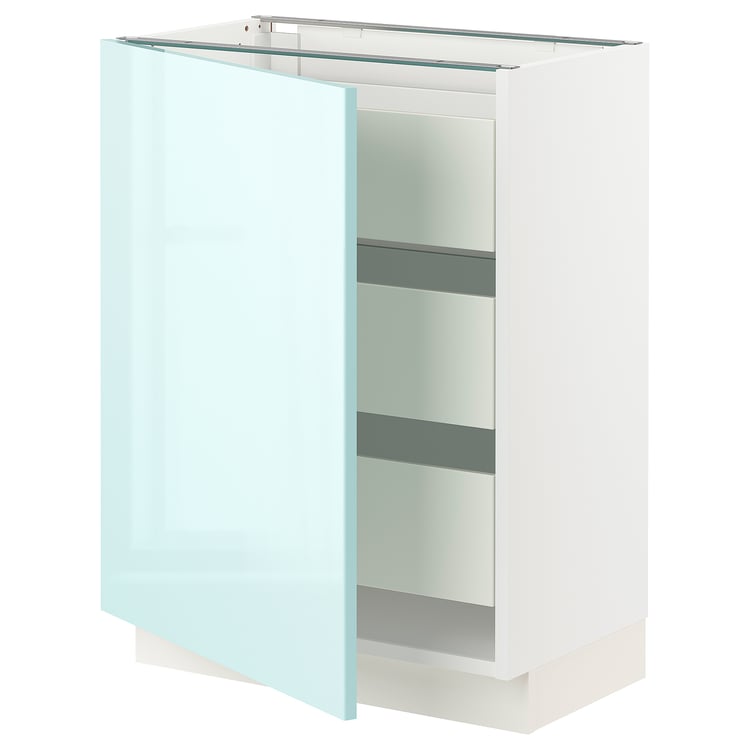 SEKTION / MAXIMERA bajo 1 puerta 3 cajones, blanco Järsta/alto