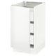SEKTION / MAXIMERA Gabinete bajo 1 puerta 3 cajones, blanco/Ringhult blanco, 46x61x76 cm
