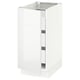 SEKTION / MAXIMERA Gabinete bajo 1 puerta 3 cajones, blanco/Ringhult blanco, 38x61x76 cm