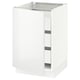 SEKTION / MAXIMERA Gabinete bajo 1 puerta 3 cajones, blanco/Ringhult blanco, 53x61x76 cm