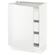 SEKTION / MAXIMERA Gabinete bajo 1 puerta 3 cajones, blanco/Ringhult blanco, 61x37x76 cm