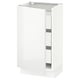 SEKTION / MAXIMERA Gabinete bajo 1 puerta 3 cajones, blanco/Ringhult blanco, 46x37x76 cm