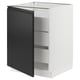 SEKTION / MAXIMERA Gabinete bajo 1 puerta 3 cajones, blanco/Upplöv Carbón mate, 61x61x76 cm