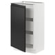 SEKTION / MAXIMERA Gabinete bajo 1 puerta 3 cajones, blanco/Upplöv Carbón mate, 46x37x76 cm