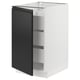 SEKTION / MAXIMERA Gabinete bajo 1 puerta 3 cajones, blanco/Upplöv Carbón mate, 46x61x76 cm
