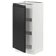 SEKTION / MAXIMERA Gabinete bajo 1 puerta 3 cajones, blanco/Upplöv Carbón mate, 38x37x76 cm