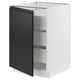 Opción: SEKTION / MAXIMERA Gabinete bajo 1 puerta 3 cajones, blanco/Upplöv Carbón mate, 53x61x76 cm