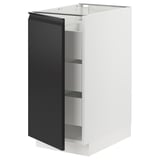 SEKTION / MAXIMERA Gabinete bajo 1 puerta 3 cajones, blanco/Upplöv Carbón mate, 38x61x76 cm