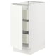 SEKTION / MAXIMERA Gabinete bajo 1 puerta 3 cajones, blanco/Vallstena blanco, 38x61x76 cm