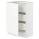 SEKTION / MAXIMERA Gabinete bajo 1 puerta 3 cajones, blanco/Vallstena blanco, 61x37x76 cm