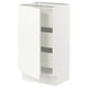 SEKTION / MAXIMERA Gabinete bajo 1 puerta 3 cajones, blanco/Vallstena blanco, 46x37x76 cm