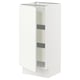 SEKTION / MAXIMERA Gabinete bajo 1 puerta 3 cajones, blanco/Vallstena blanco, 38x37x76 cm