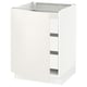 SEKTION / MAXIMERA Gabinete bajo 1 puerta 3 cajones, blanco/Veddinge blanco, 61x61x76 cm