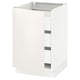 SEKTION / MAXIMERA Gabinete bajo 1 puerta 3 cajones, blanco/Veddinge blanco, 53x61x76 cm