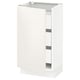 SEKTION / MAXIMERA Gabinete bajo 1 puerta 3 cajones, blanco/Veddinge blanco, 46x37x76 cm