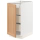 SEKTION / MAXIMERA Gabinete bajo 1 puerta 3 cajones, blanco/Vedhamn roble, 38x61x76 cm