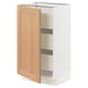 SEKTION / MAXIMERA Gabinete bajo 1 puerta 3 cajones, blanco/Vedhamn roble, 46x37x76 cm