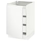 SEKTION / MAXIMERA Gabinete bajo 1 puerta 3 cajones, blanco/Voxtorp blanco mate, 53x61x76 cm