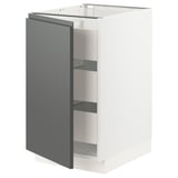 SEKTION / MAXIMERA Gabinete bajo 1 puerta 3 cajones, blanco/Voxtorp gris oscuro, 46x61x76 cm