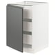 SEKTION / MAXIMERA Gabinete bajo 1 puerta 3 cajones, blanco/Voxtorp gris oscuro, 53x61x76 cm