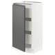 SEKTION / MAXIMERA Gabinete bajo 1 puerta 3 cajones, blanco/Voxtorp gris oscuro, 38x37x76 cm