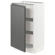 SEKTION / MAXIMERA Gabinete bajo 1 puerta 3 cajones, blanco/Voxtorp gris oscuro, 46x37x76 cm